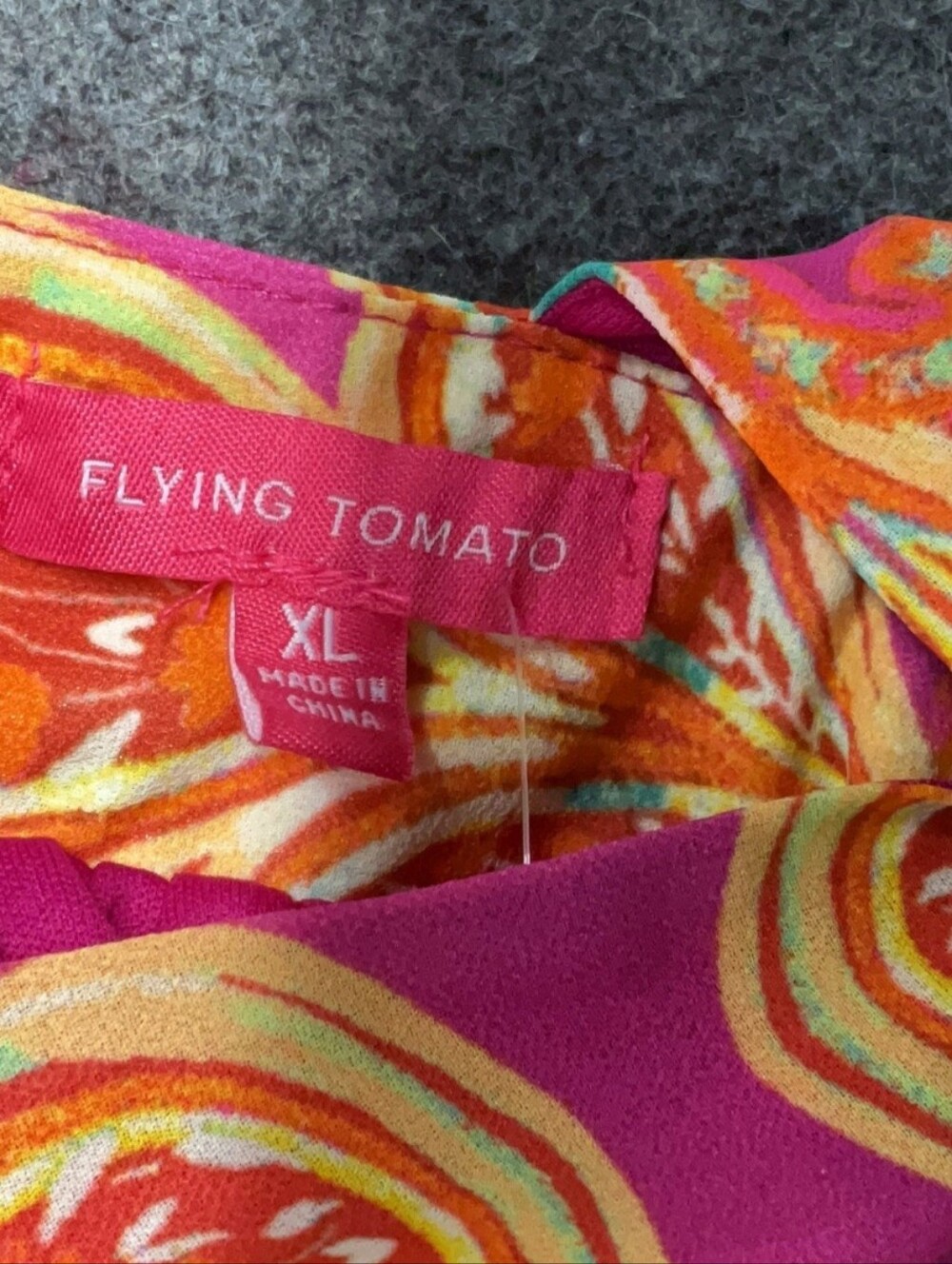 Flying Tomato Fuchsia Paisley Maxi Dress | Size XL - NWT - Picture 5 of 6